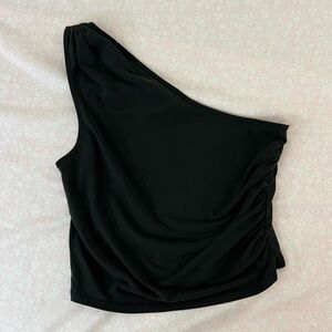 FOREVER 21 Ruched One-Shoulder Top